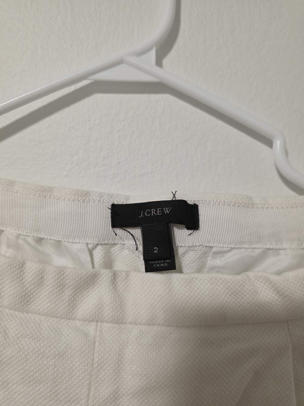 J.Crew Tailored Loop-Less White Structured Shorts - Picture 3 of 5